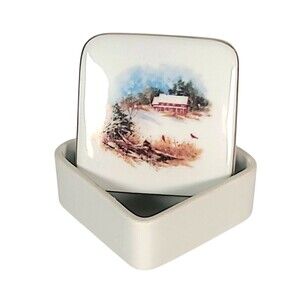 PORCELAIN TRINKET BOX A CHRISTMAS KEEPSAKE Designers' Collection Robert Laessig